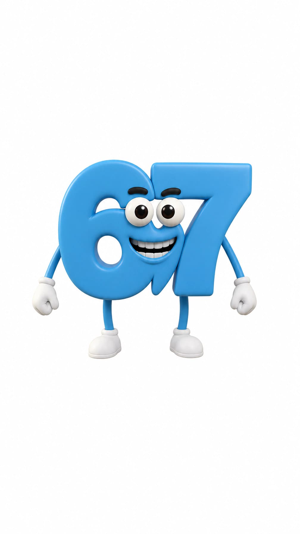 67 white background
