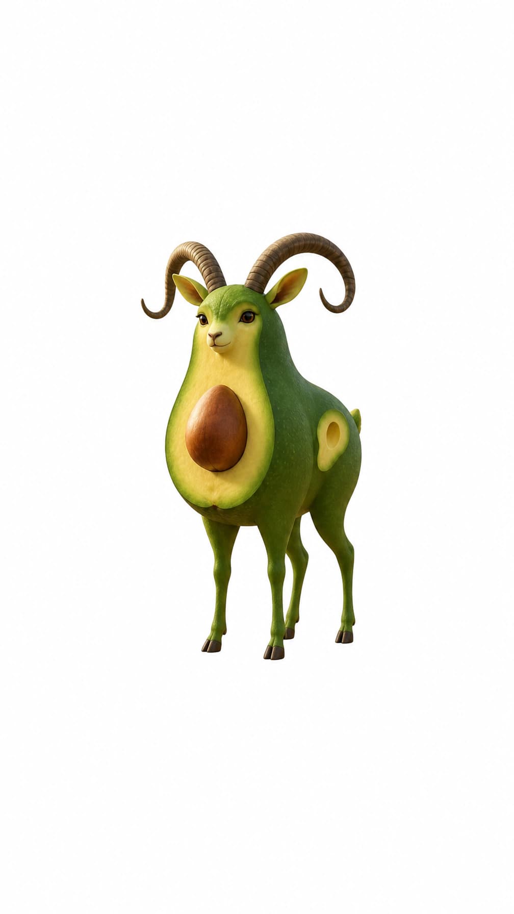 Avocadini Antilopini white background