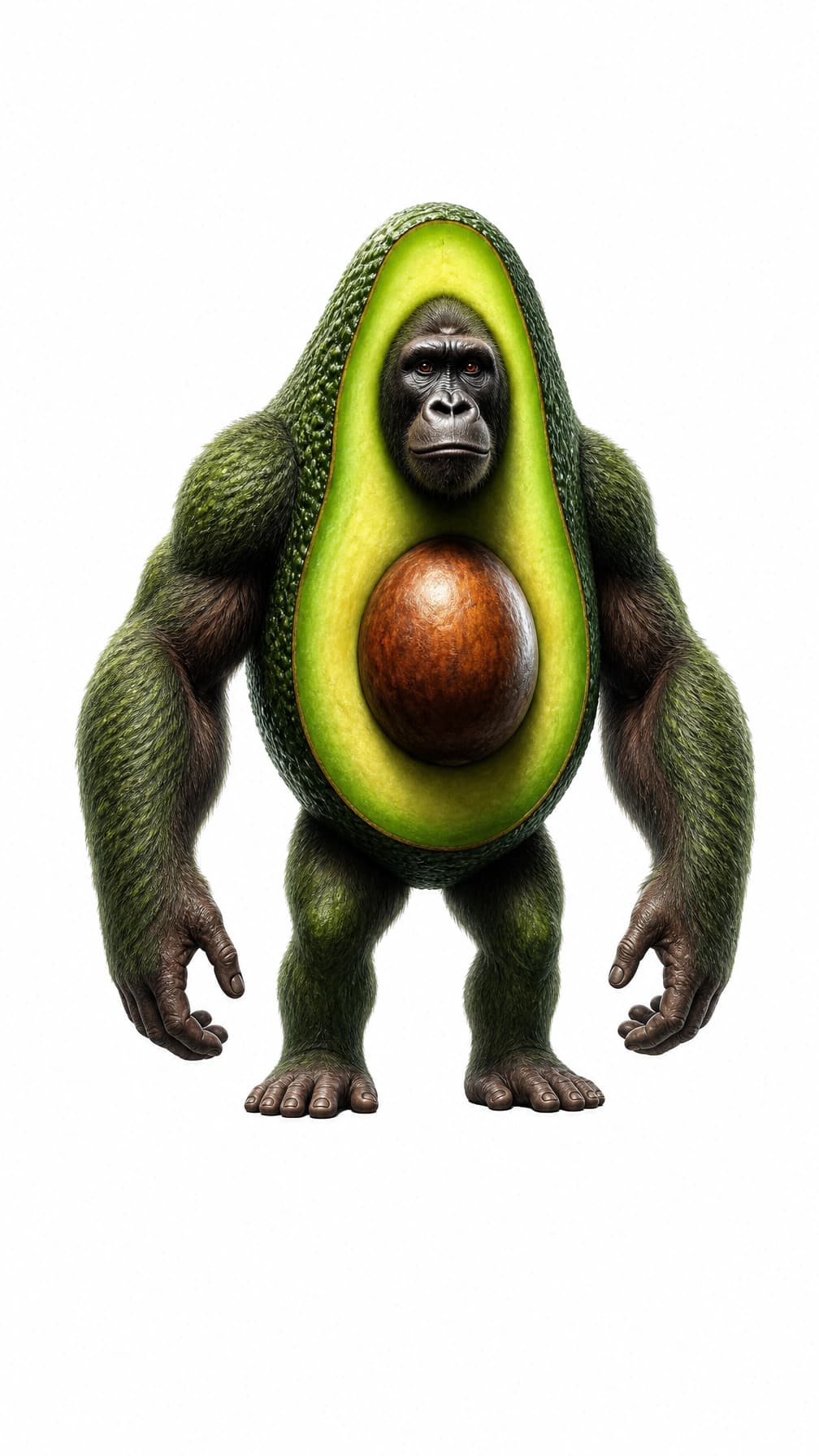 Avocadorilla white background