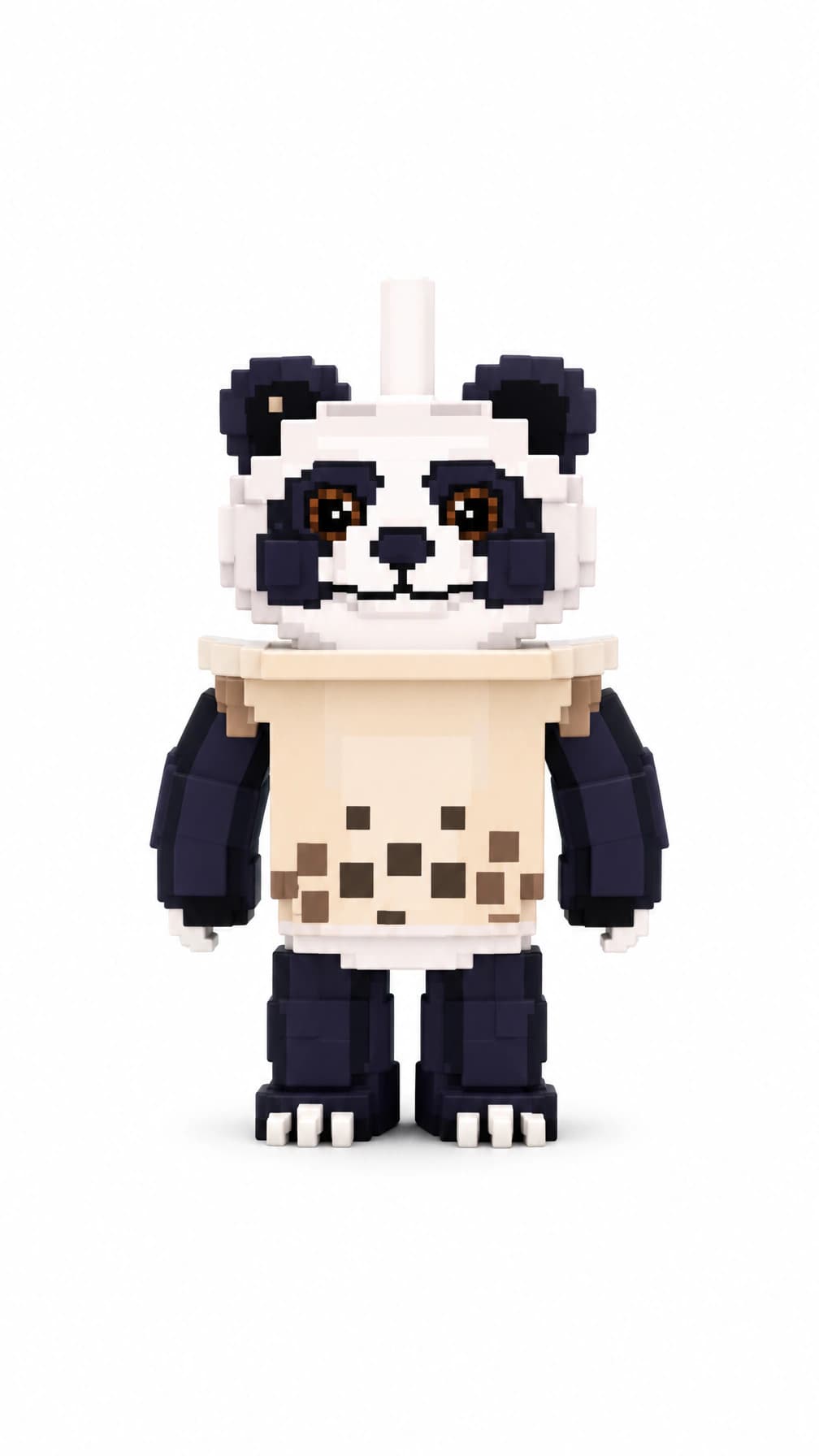 Boba Panda white background