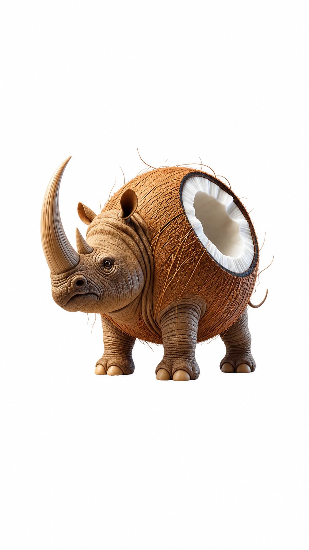 Cocosino Rhino white background