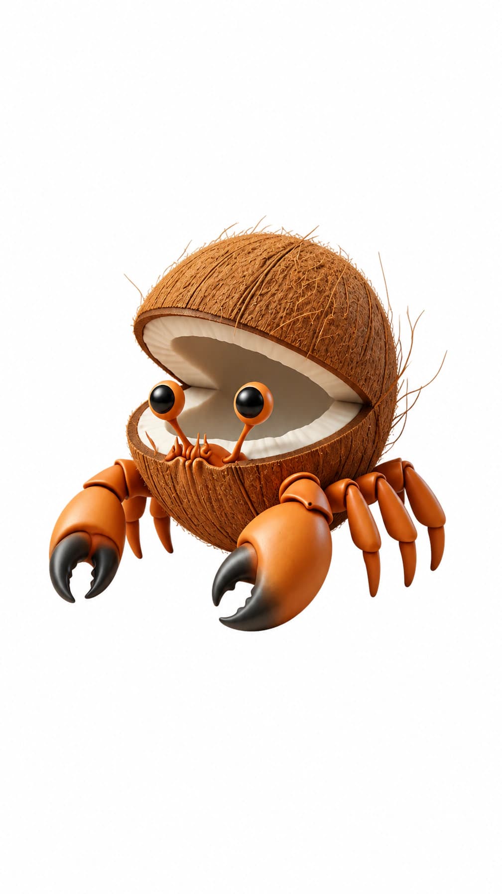 Crabito Cocosito white background
