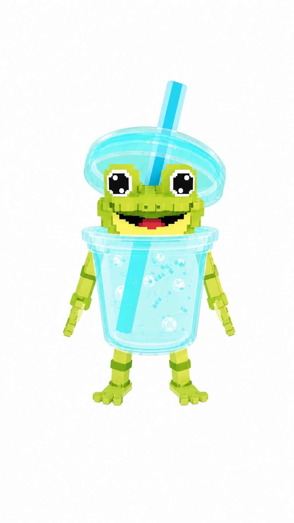 Fizzy Soda white background