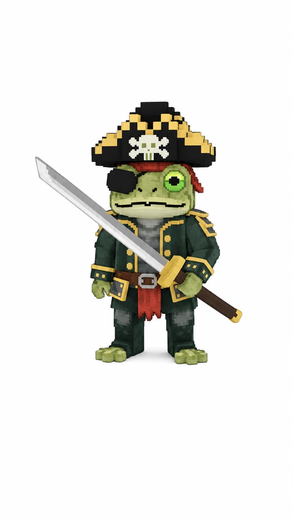 Frogato Pirato white background