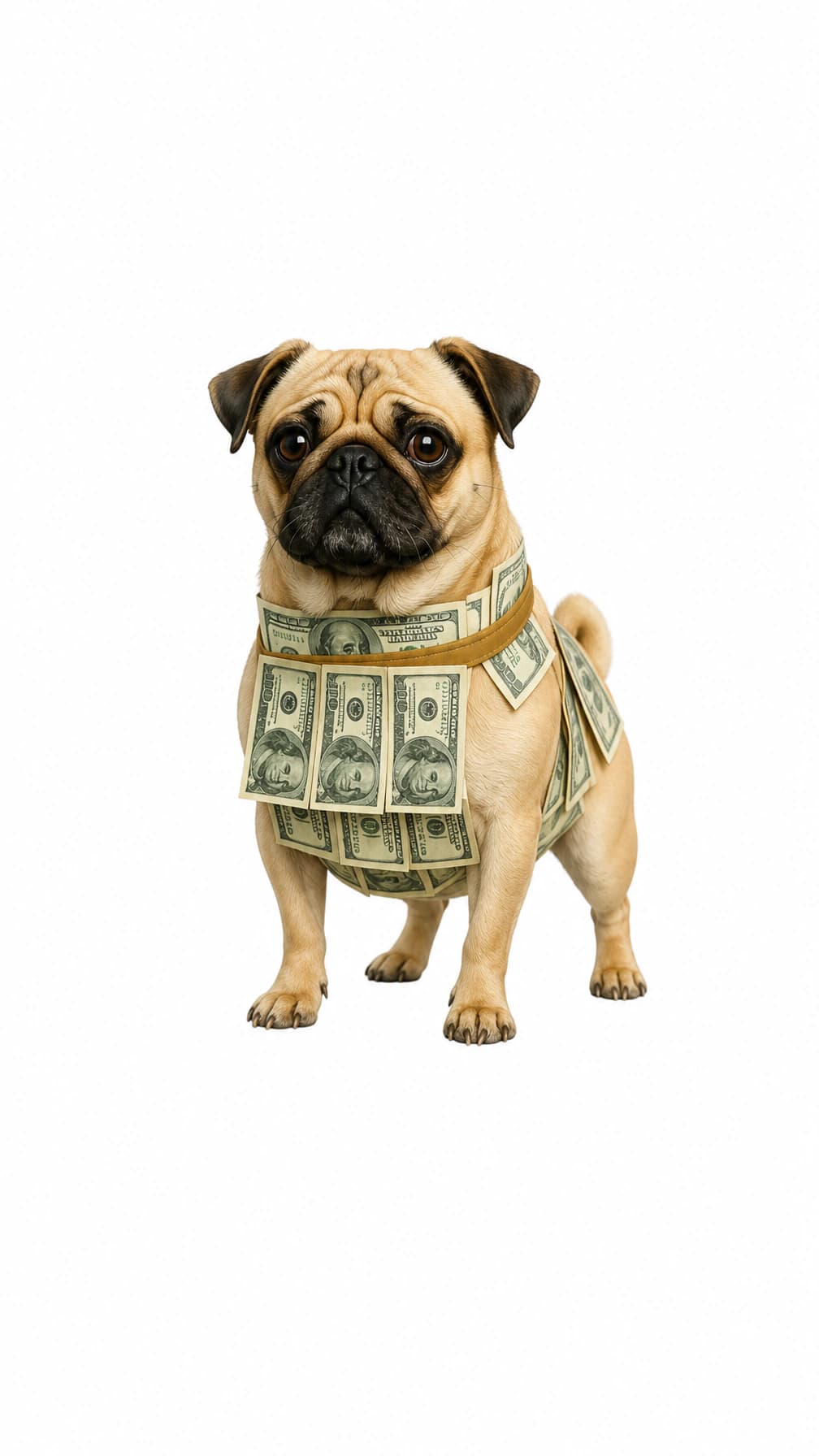 Money Money Puggy white background