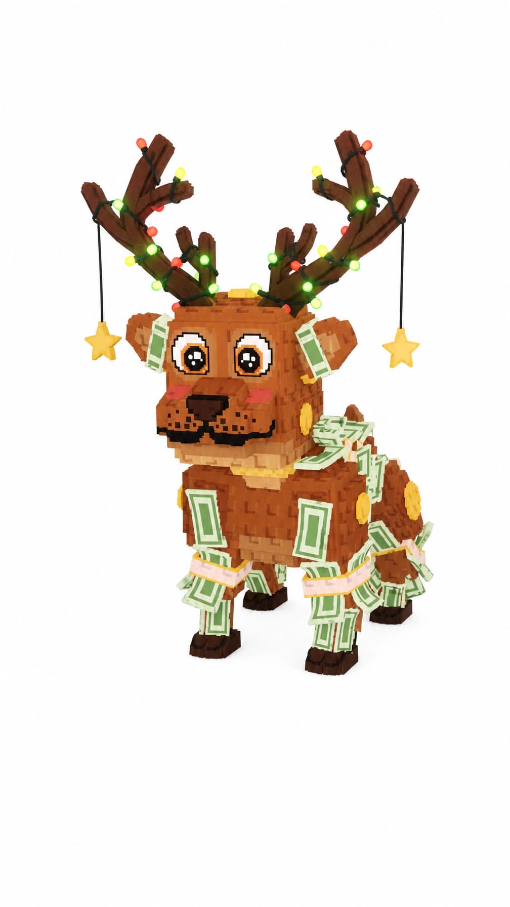 Money Money Reindeer white background