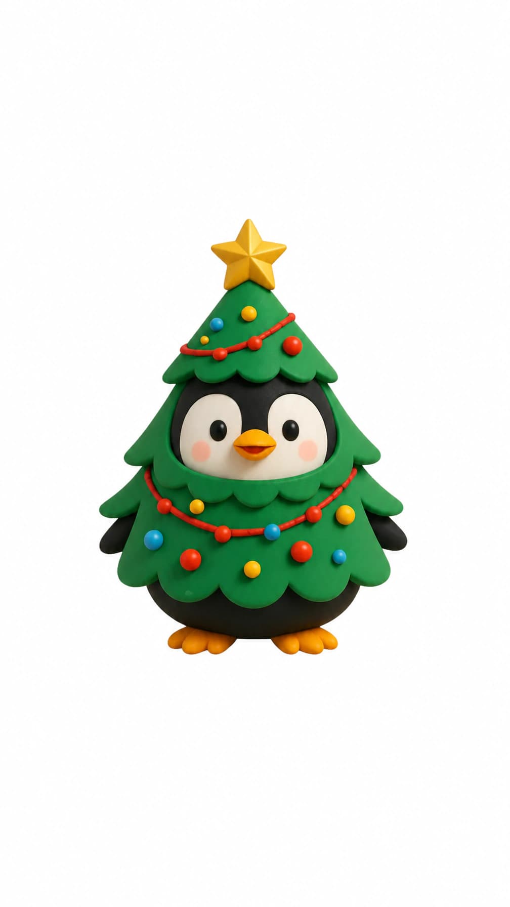Penguin Tree white background