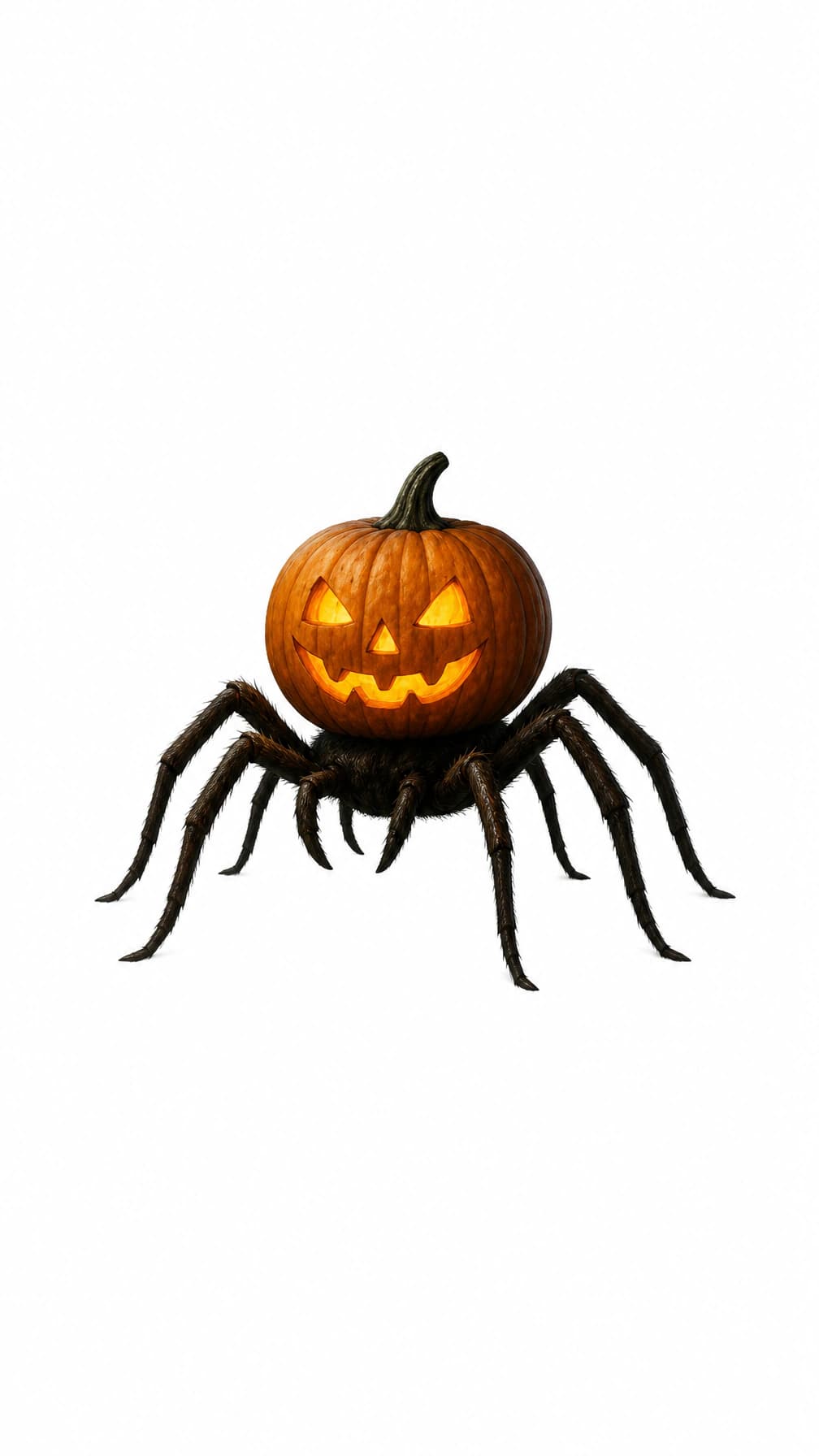 Pumpkini Spyderini white background