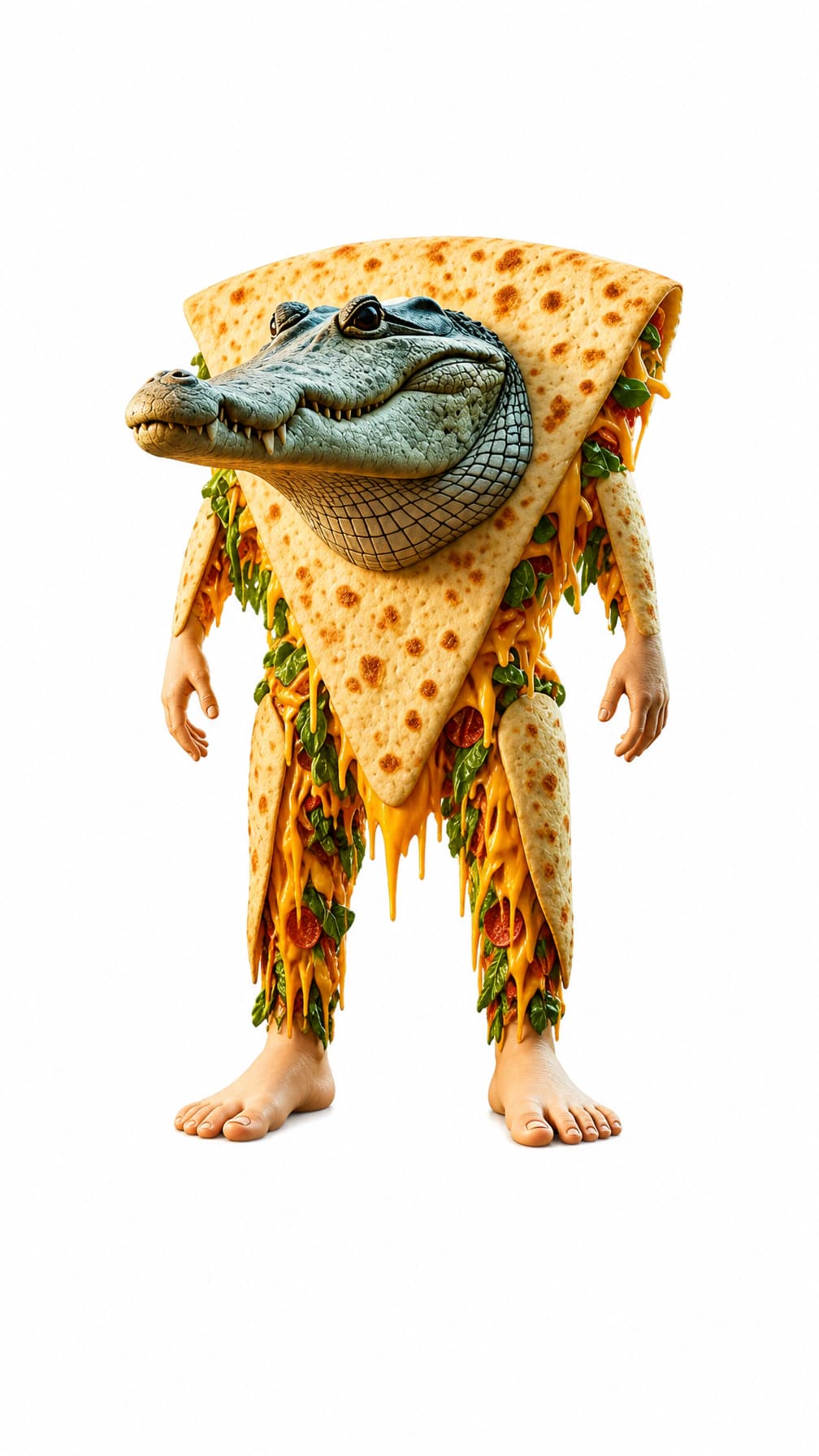 Quesadilla Crocodila white background