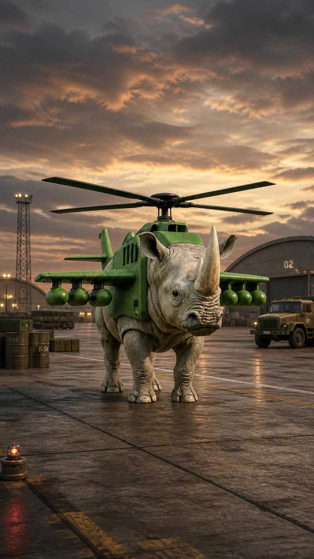 Rhino Helicopterino video creation preview
