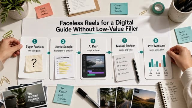Face Less Video Sample Faceless Reels for a Digital Guide Without Low-Value Filler | YumCut Q&A