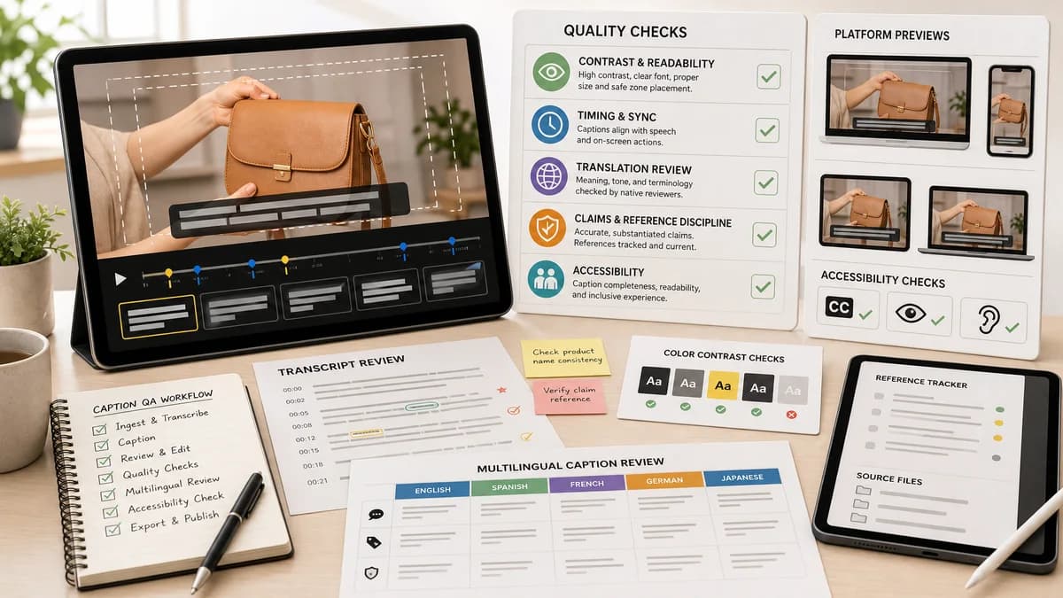 Captions for Ecommerce Videos section 4 illustration for caption generator production
