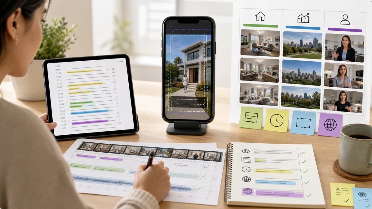 Captions for Real Estate Videos section 1 illustration for caption generator production