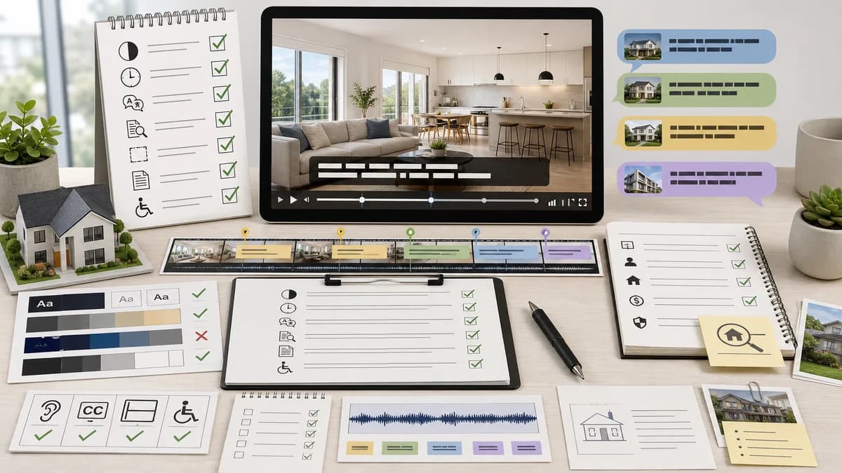 Captions for Real Estate Videos section 4 illustration for caption generator production