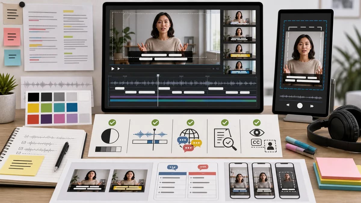 Sync Captions with Voiceover section 4 illustration for caption generator production