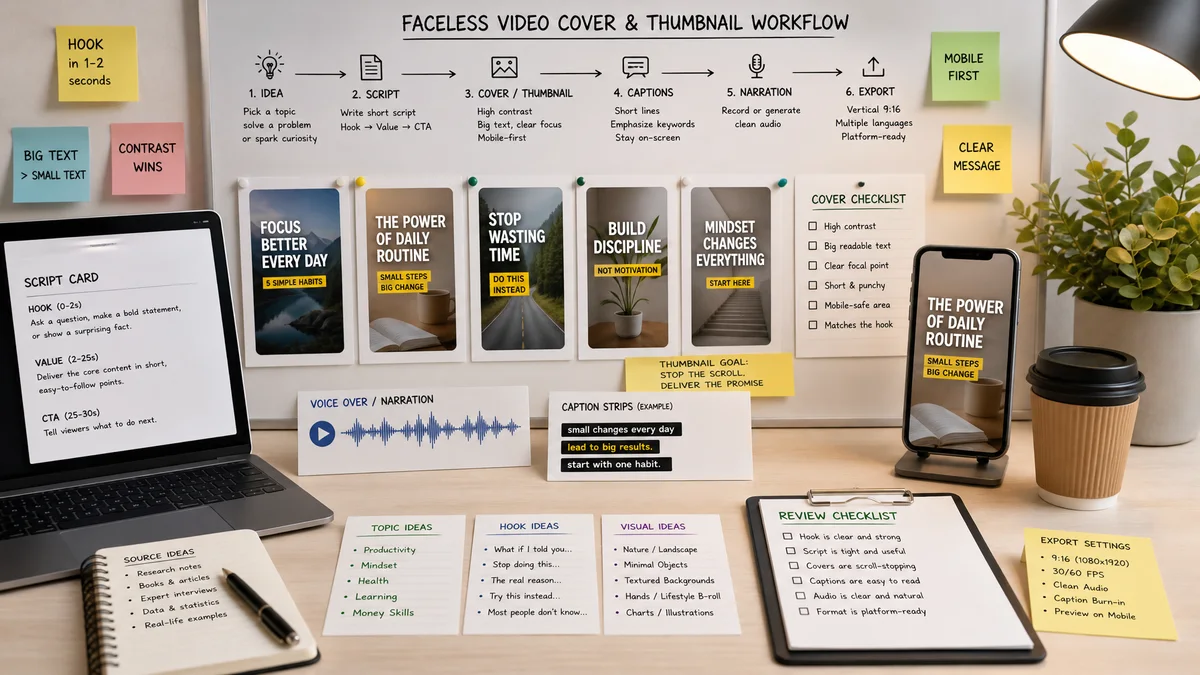 Faceless Video Thumbnail Covers Guide for Faceless Videos